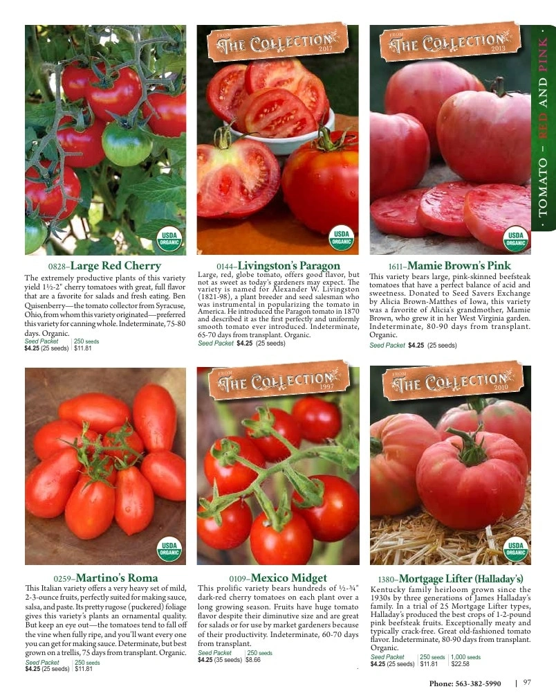 Seed Savers Exchange flyer page 97