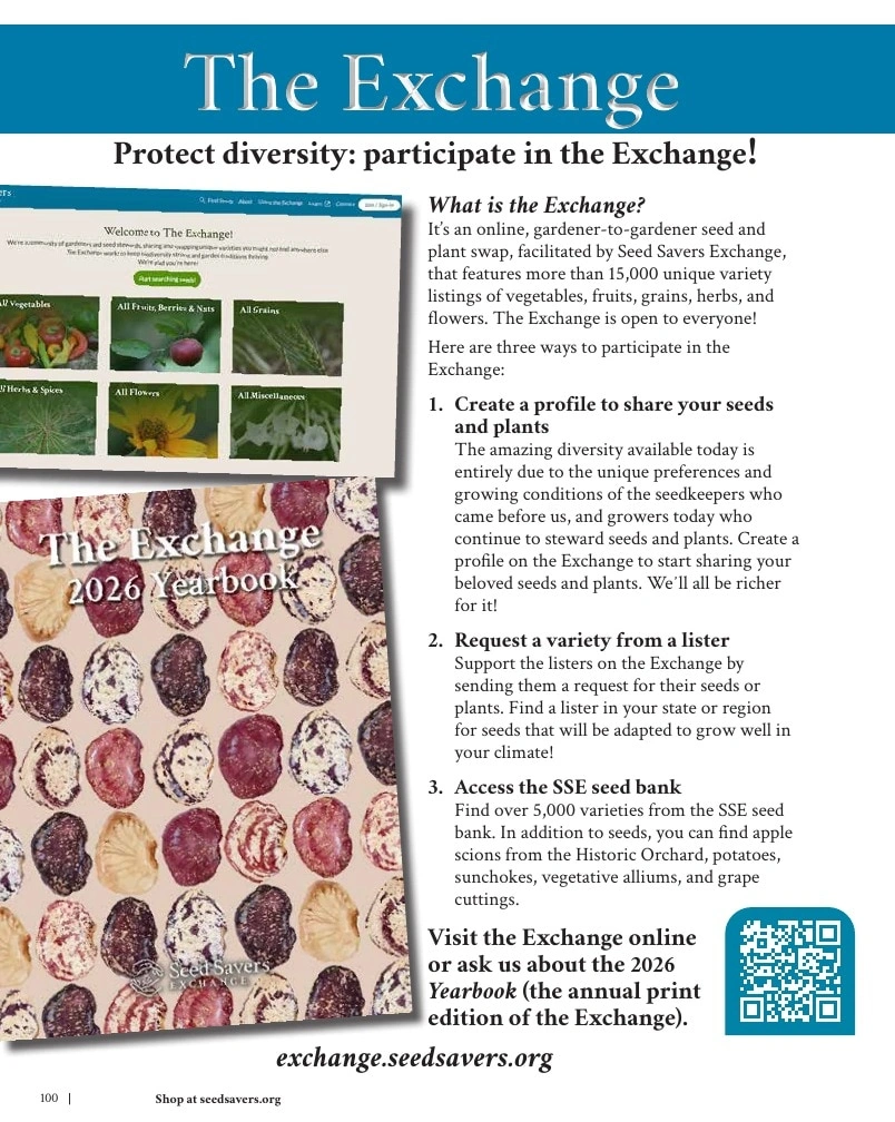 Seed Savers Exchange flyer page 100