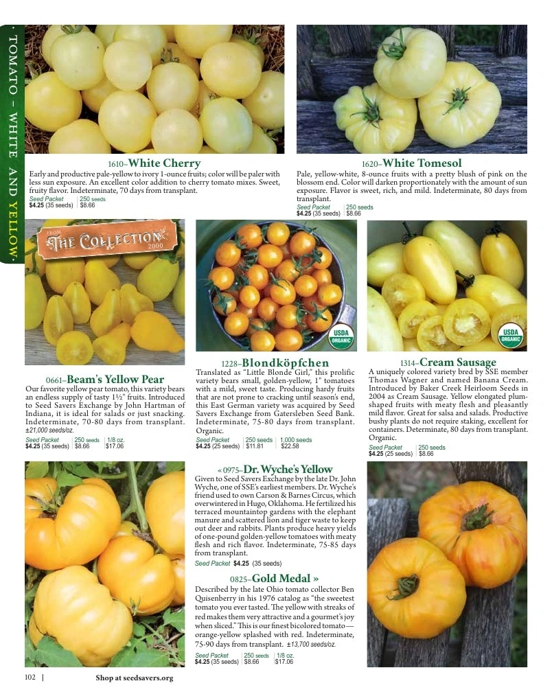 Seed Savers Exchange flyer page 102