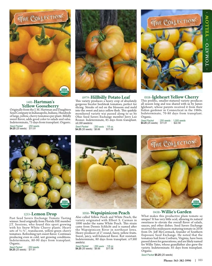 Seed Savers Exchange flyer page 103