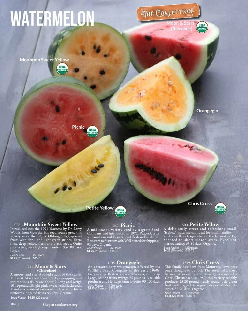 Seed Savers Exchange flyer page 104
