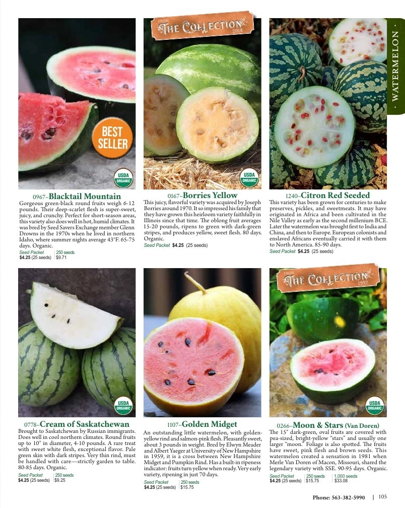 Seed Savers Exchange flyer page 105