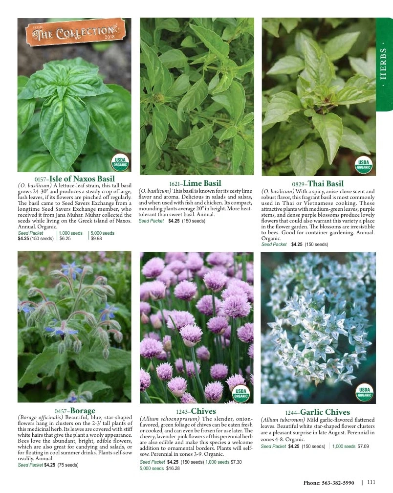 Seed Savers Exchange flyer page 111