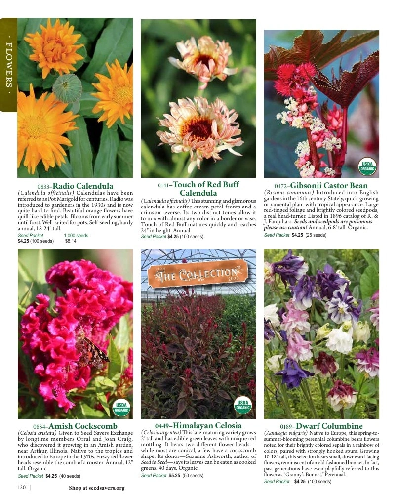 Seed Savers Exchange flyer page 120