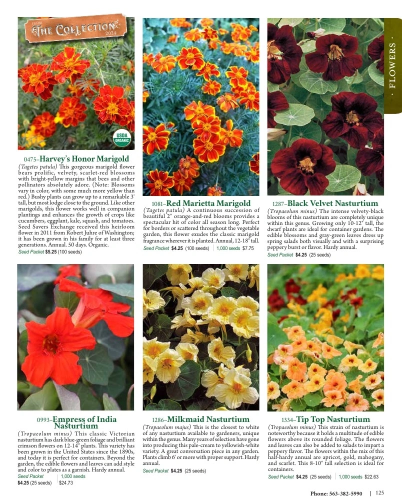 Seed Savers Exchange flyer page 125