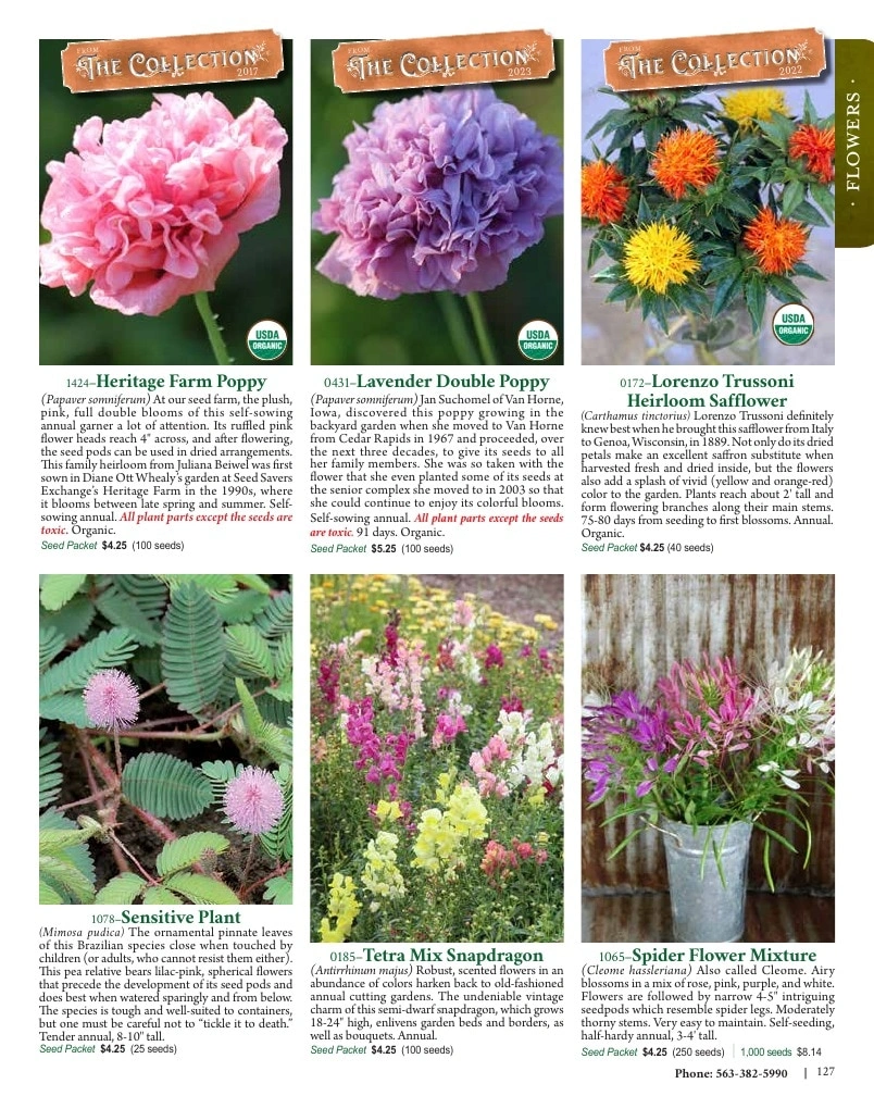 Seed Savers Exchange flyer page 127