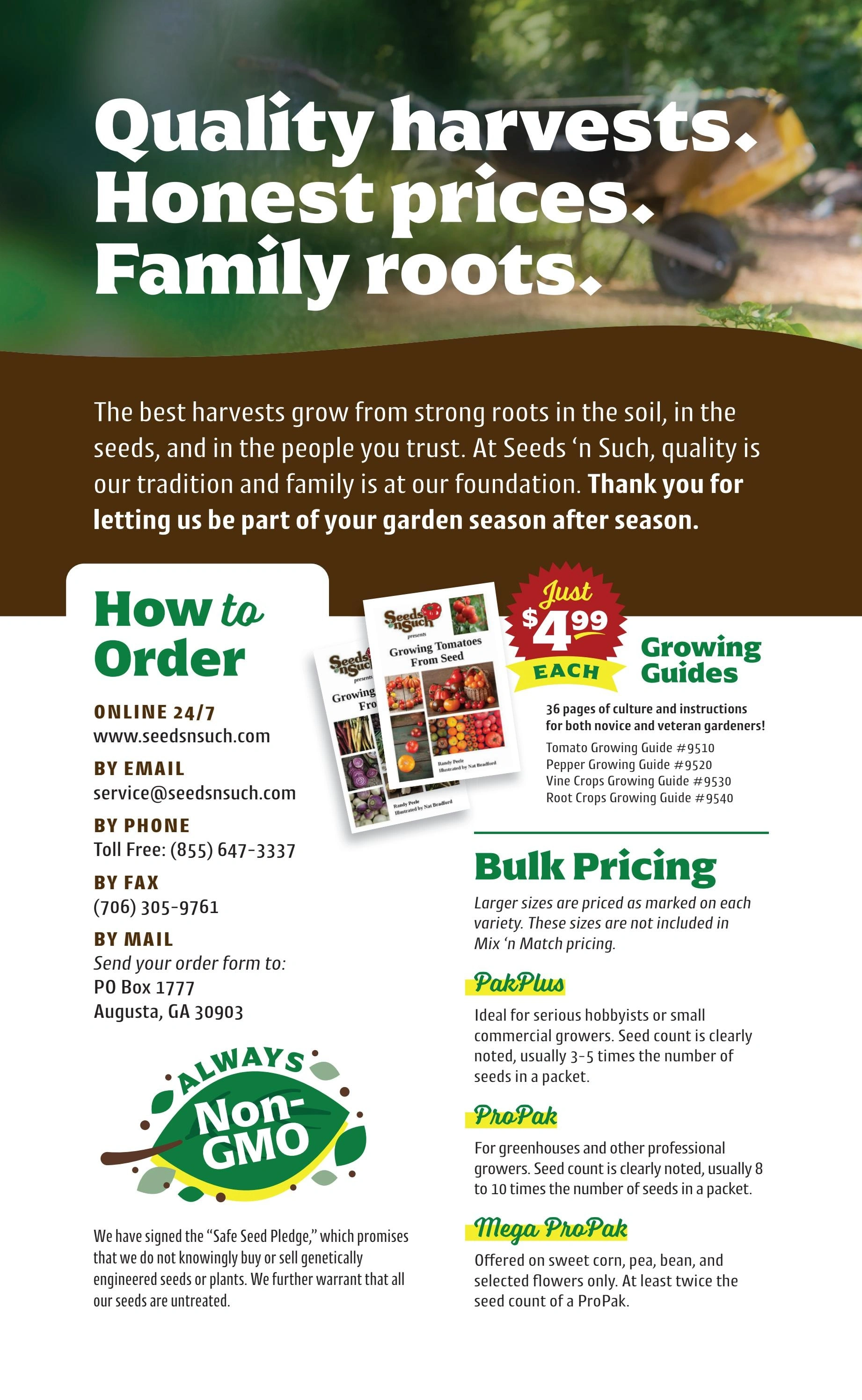 Seeds 'n Such flyer page 2