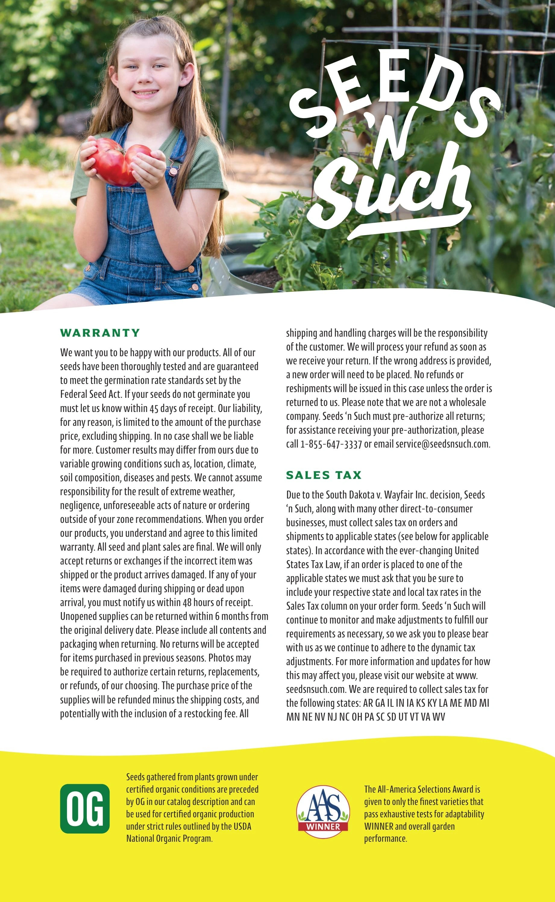 Seeds 'n Such flyer page 3