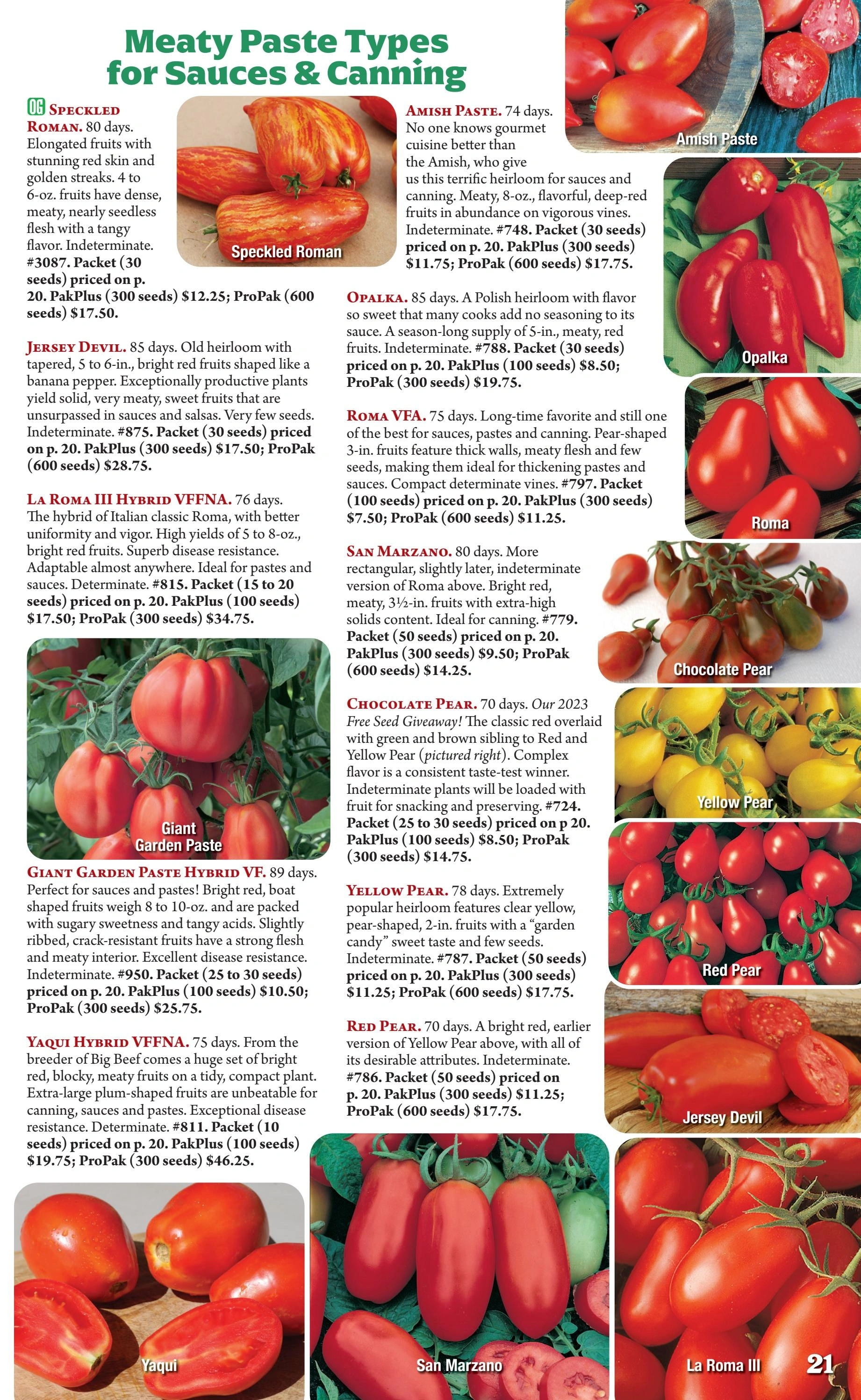 Seeds 'n Such flyer page 21