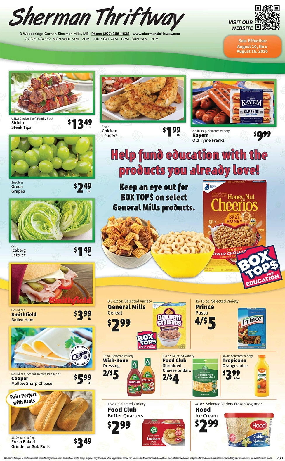 Sherman Thriftway flyer page 1