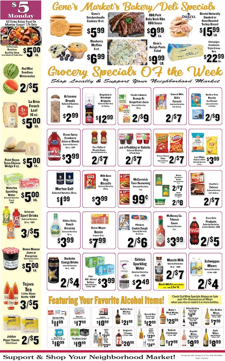 Gene's Fine Foods flyer page 2