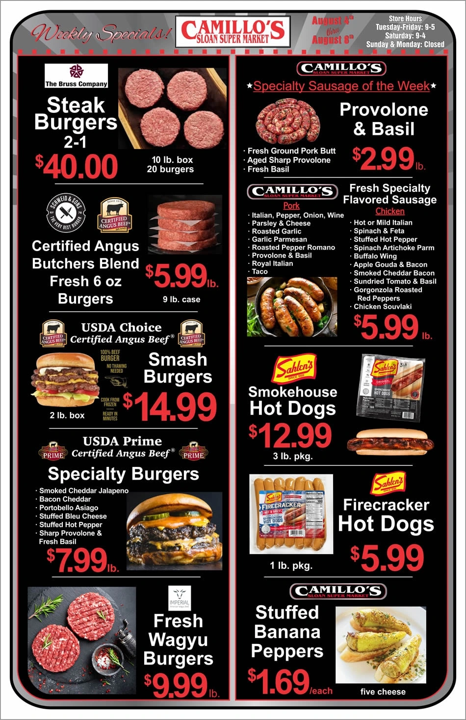 Sloan Super Market flyer page 1