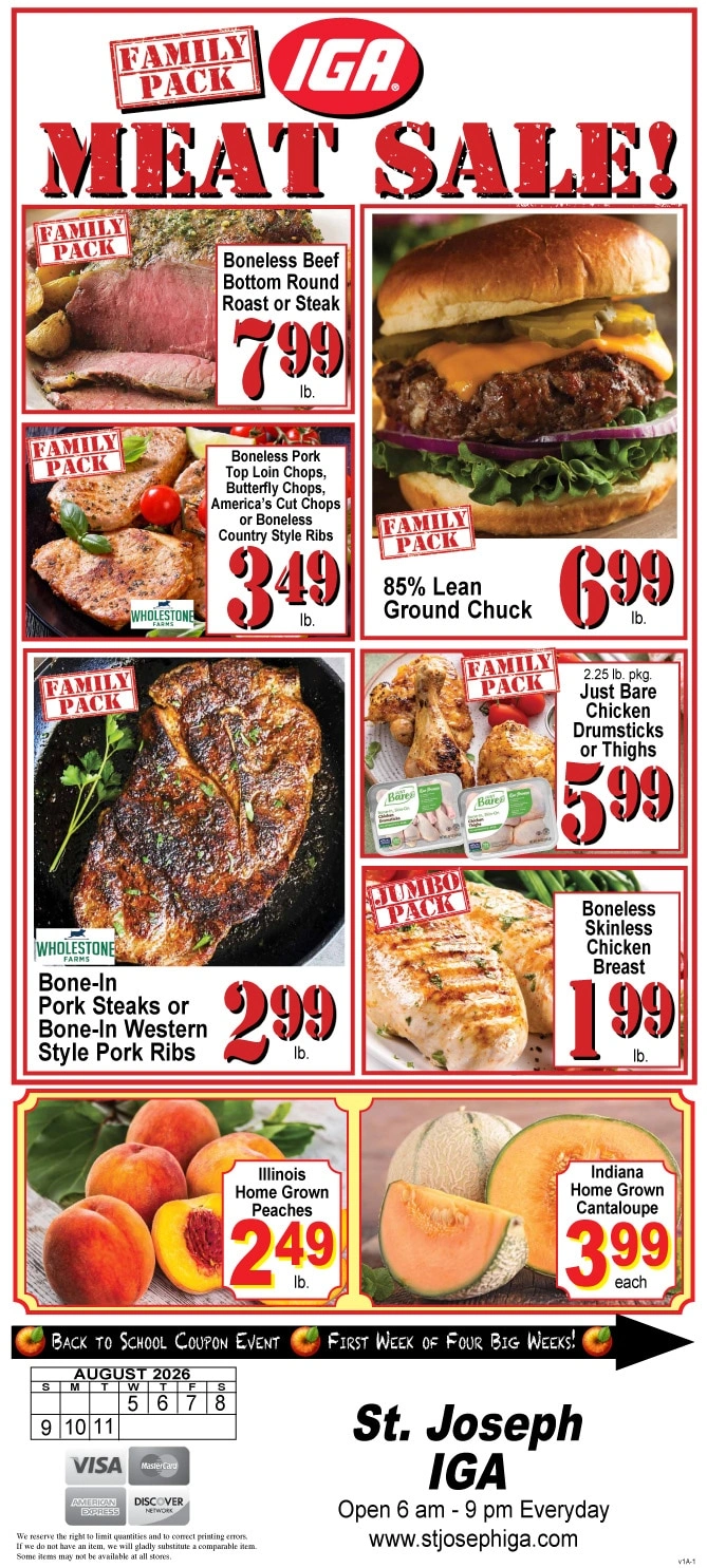 St. Joseph IGA flyer page 1