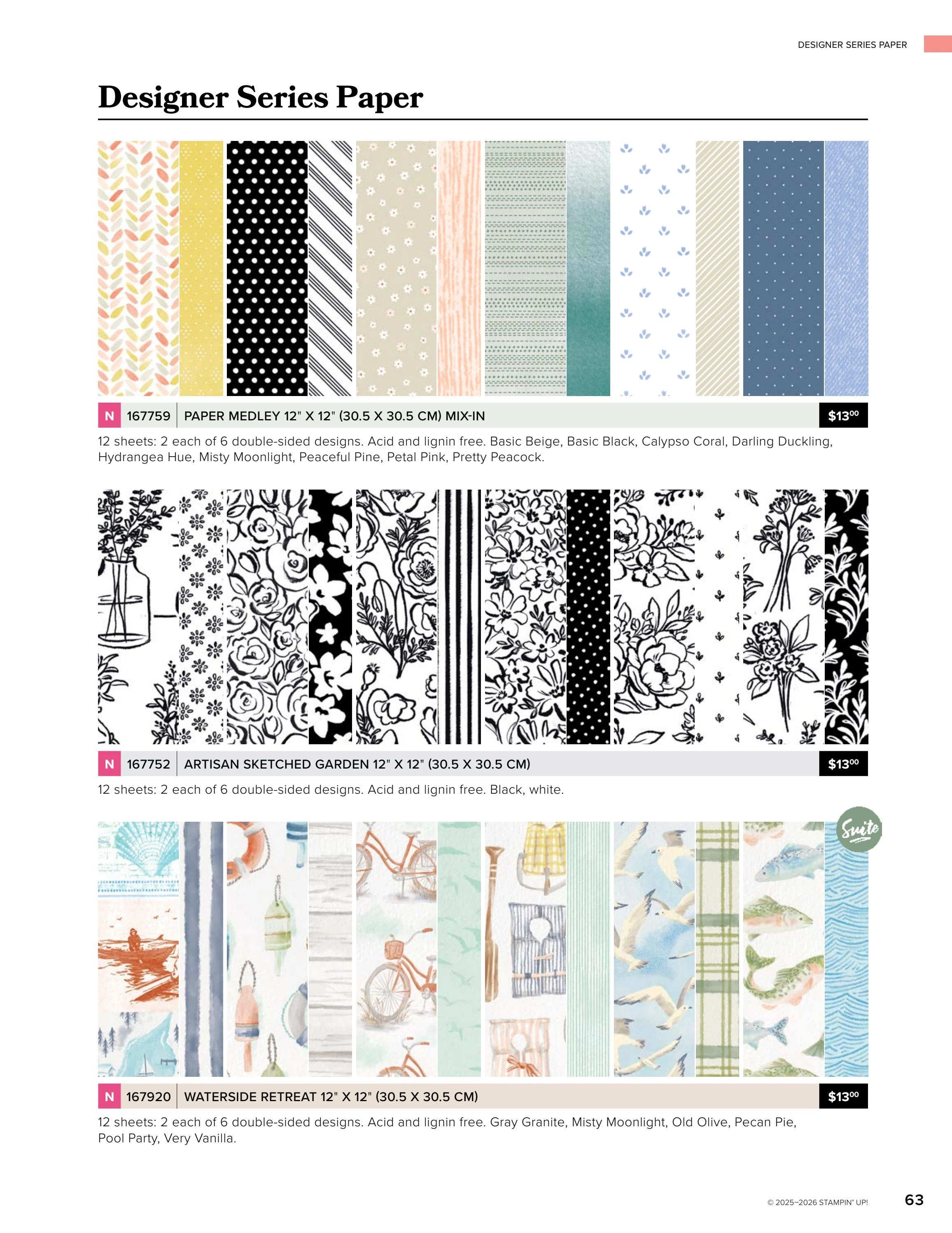 Stampin' Up! flyer page 63