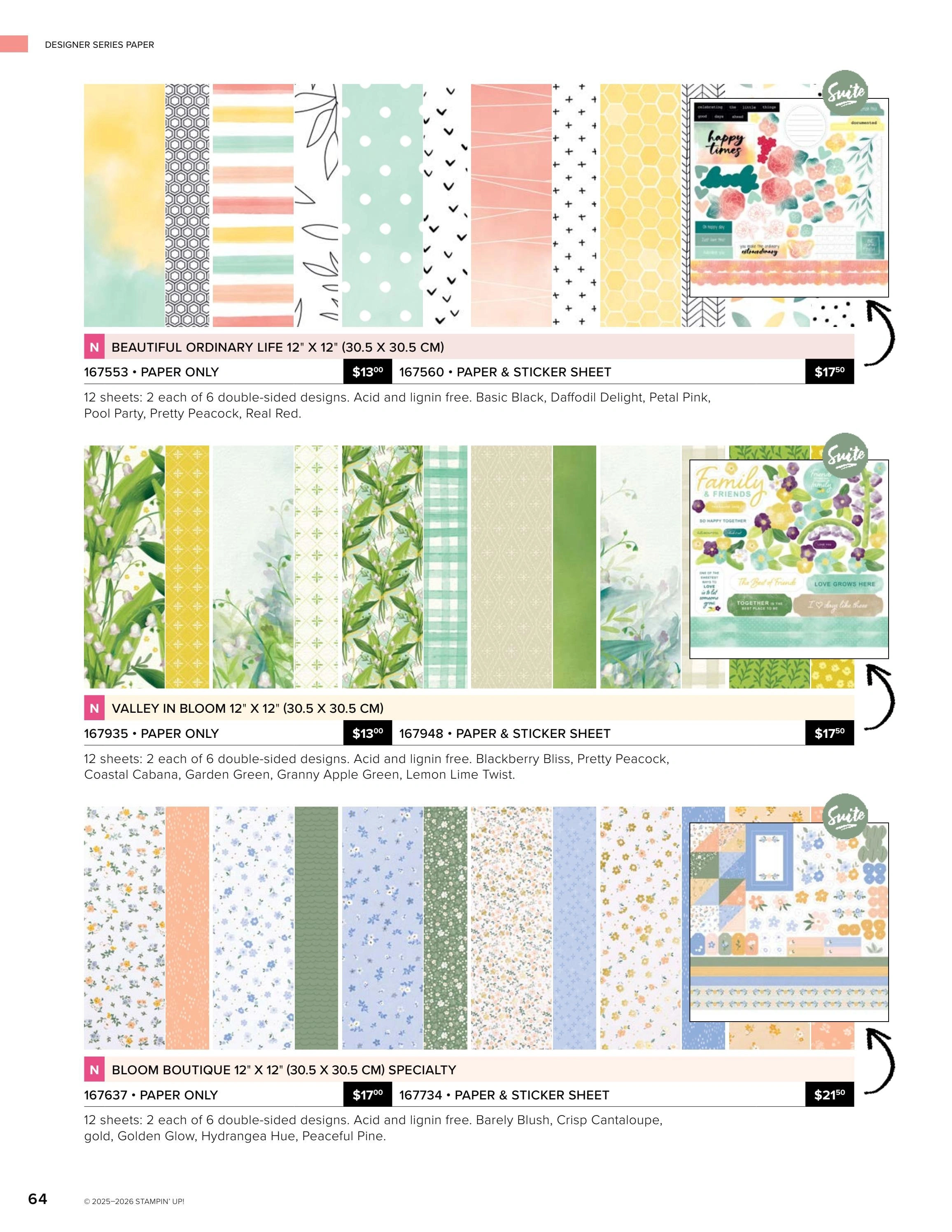Stampin' Up! flyer page 64