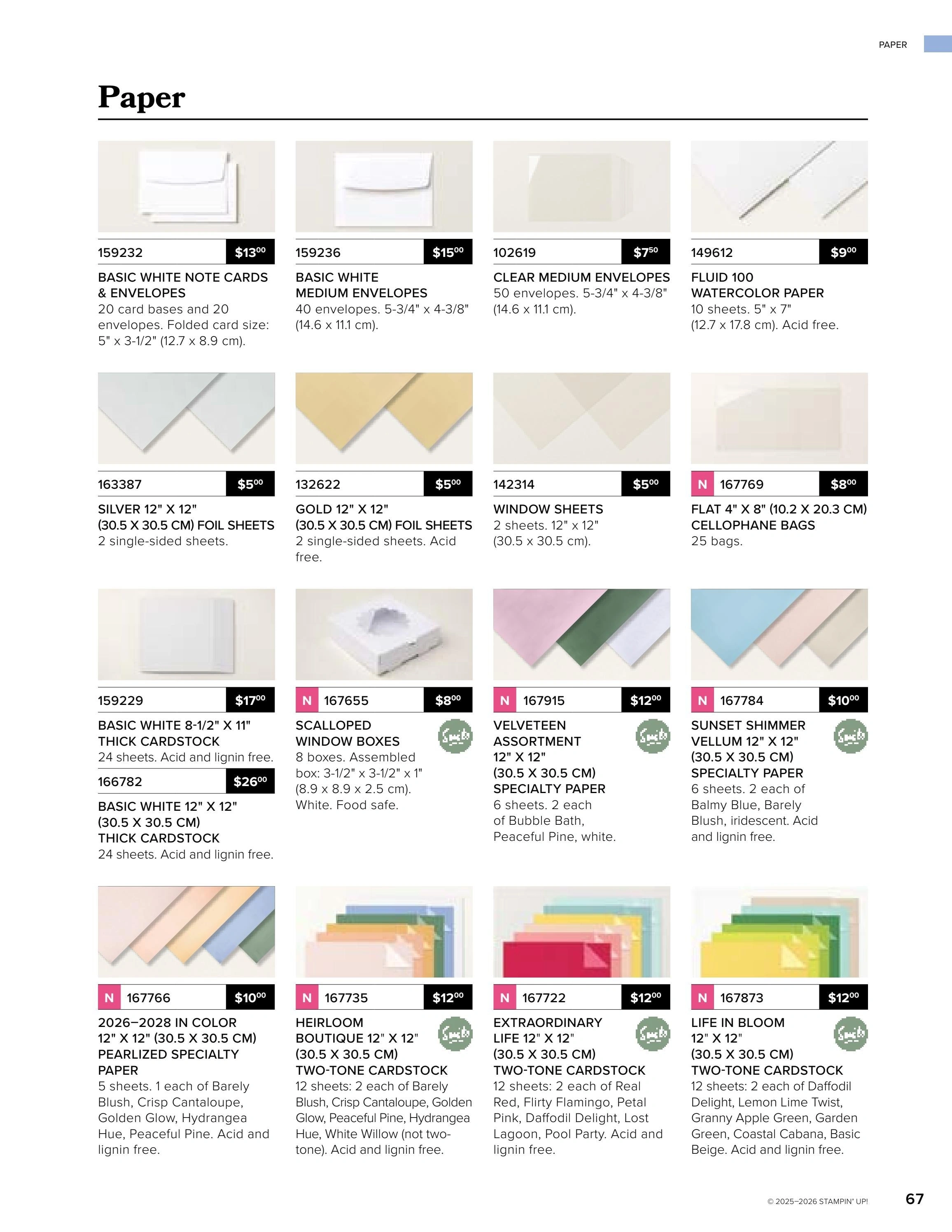 Stampin' Up! flyer page 67