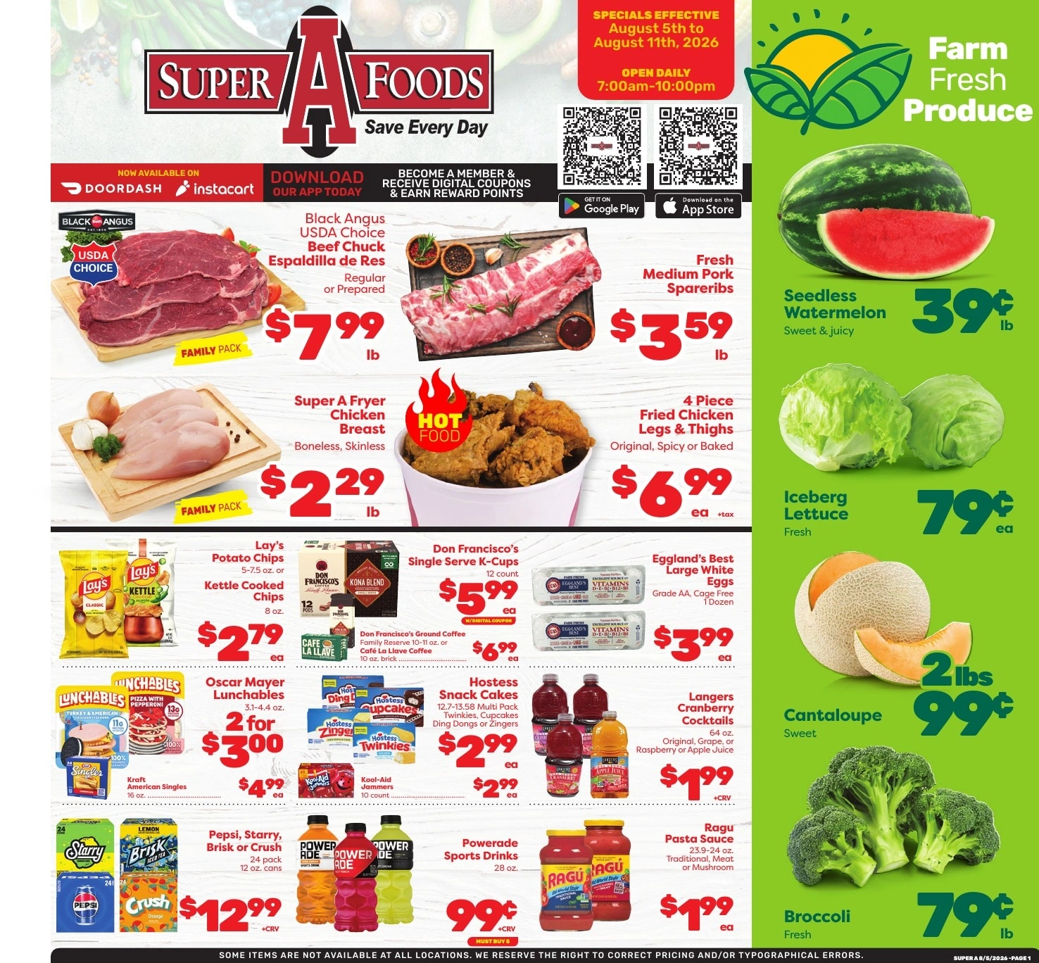 Super A Foods flyer page 1