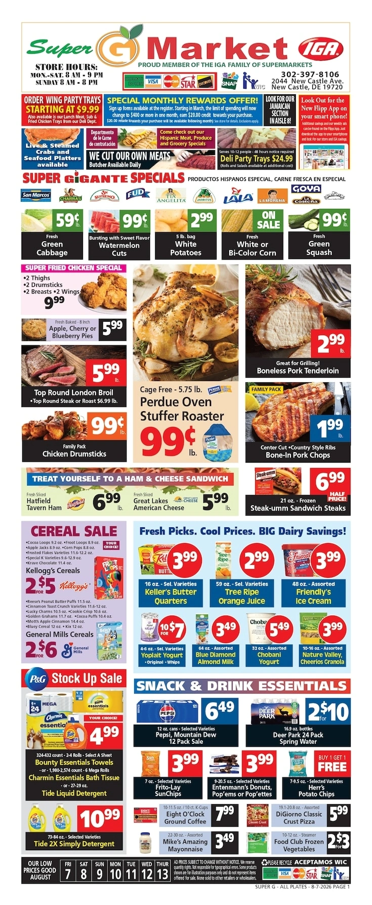 Super G Market IGA flyer page 1