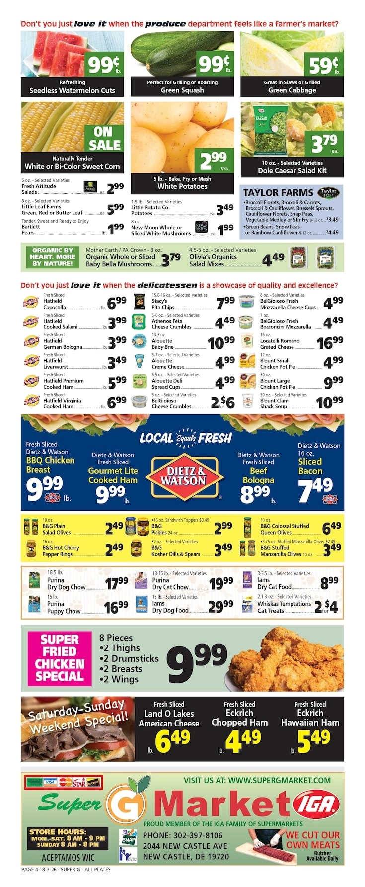 Super G Market IGA flyer page 4