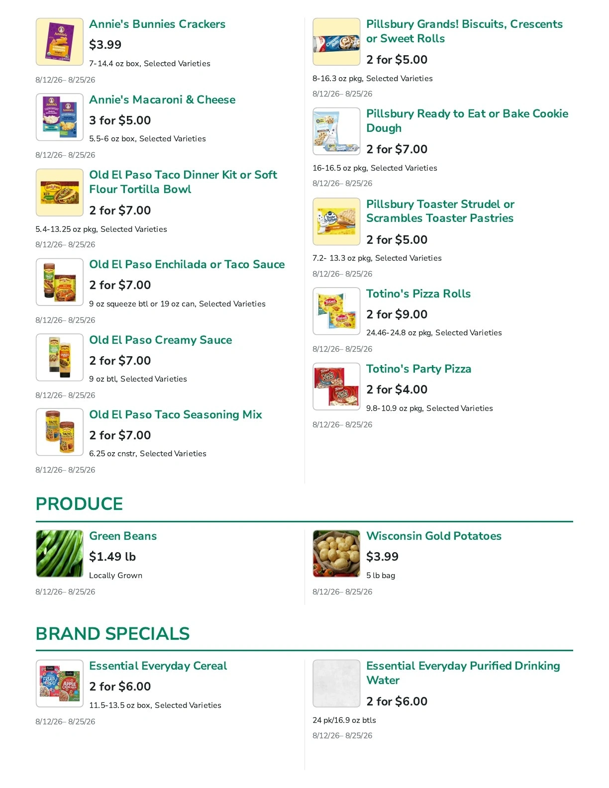 Super Ron's Food Center flyer page 7