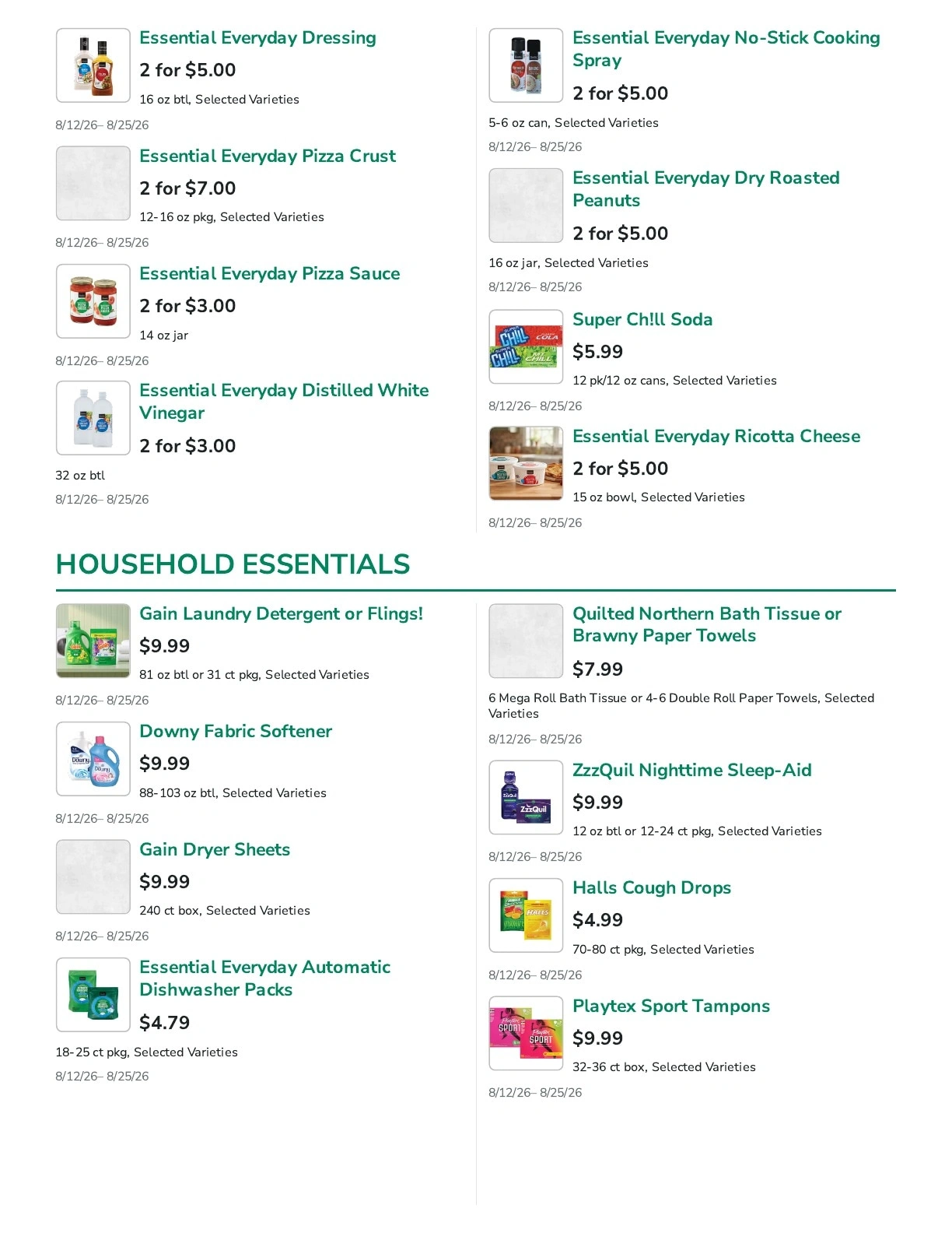 Super Ron's Food Center flyer page 8