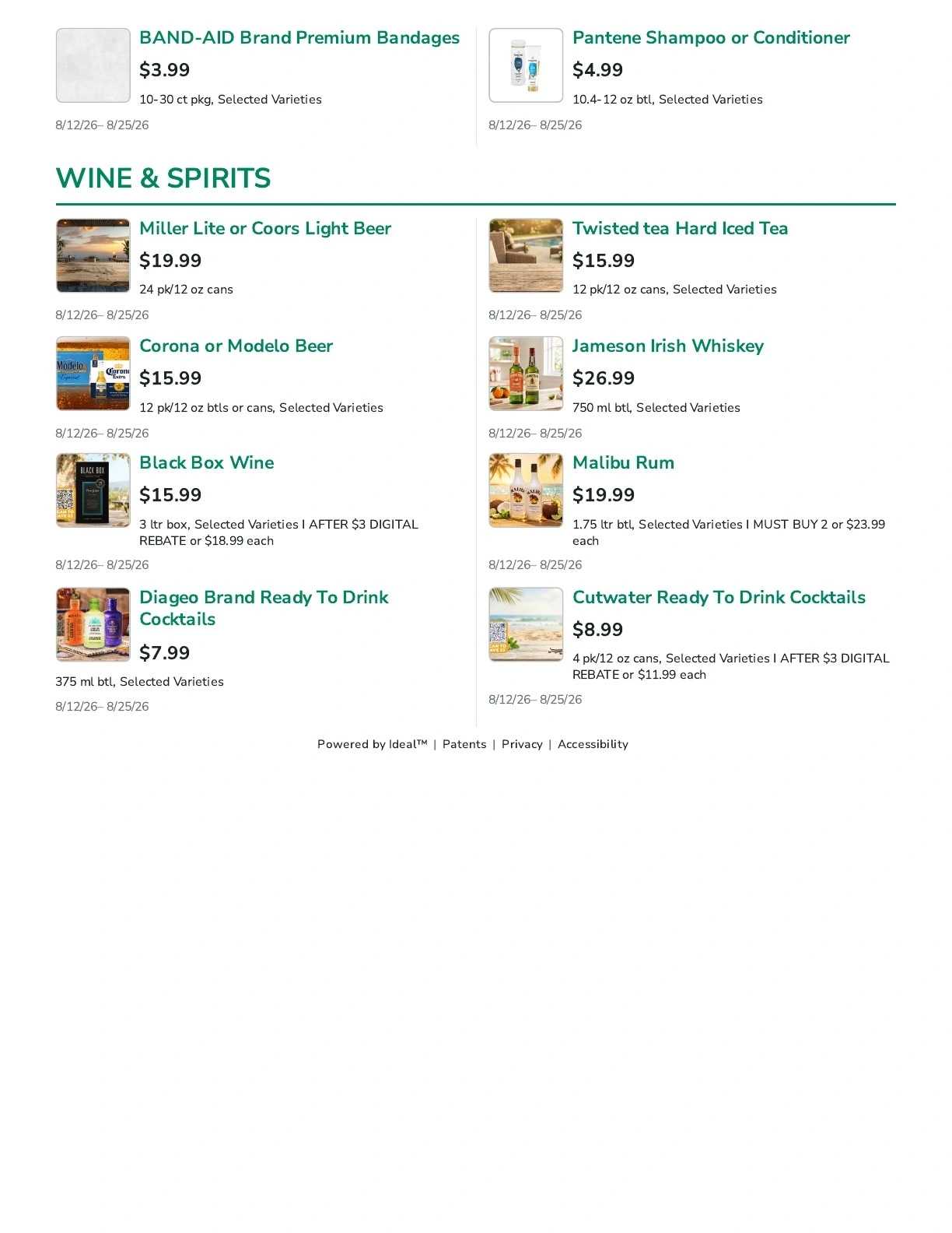 Super Ron's Food Center flyer page 9