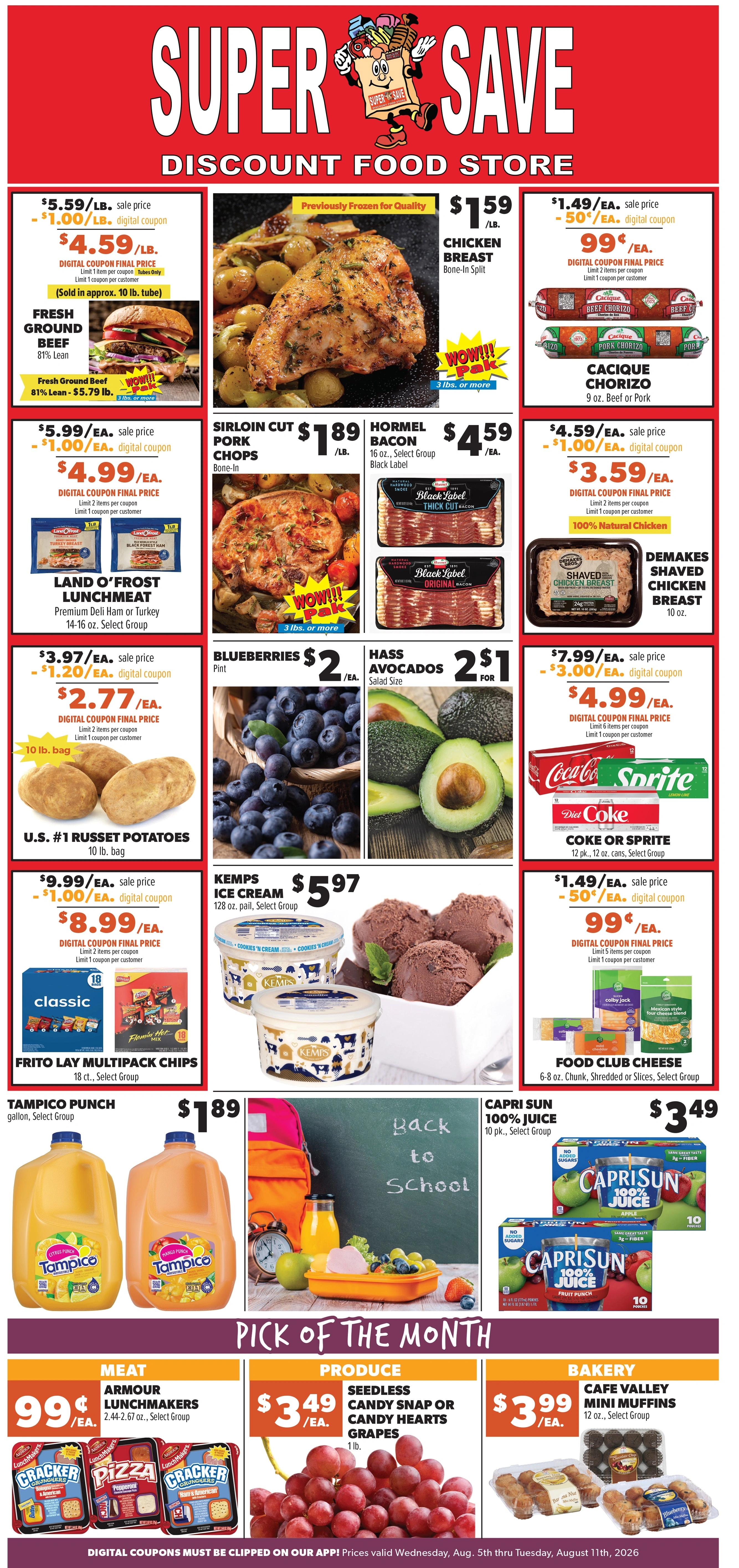 Super Save flyer page 1