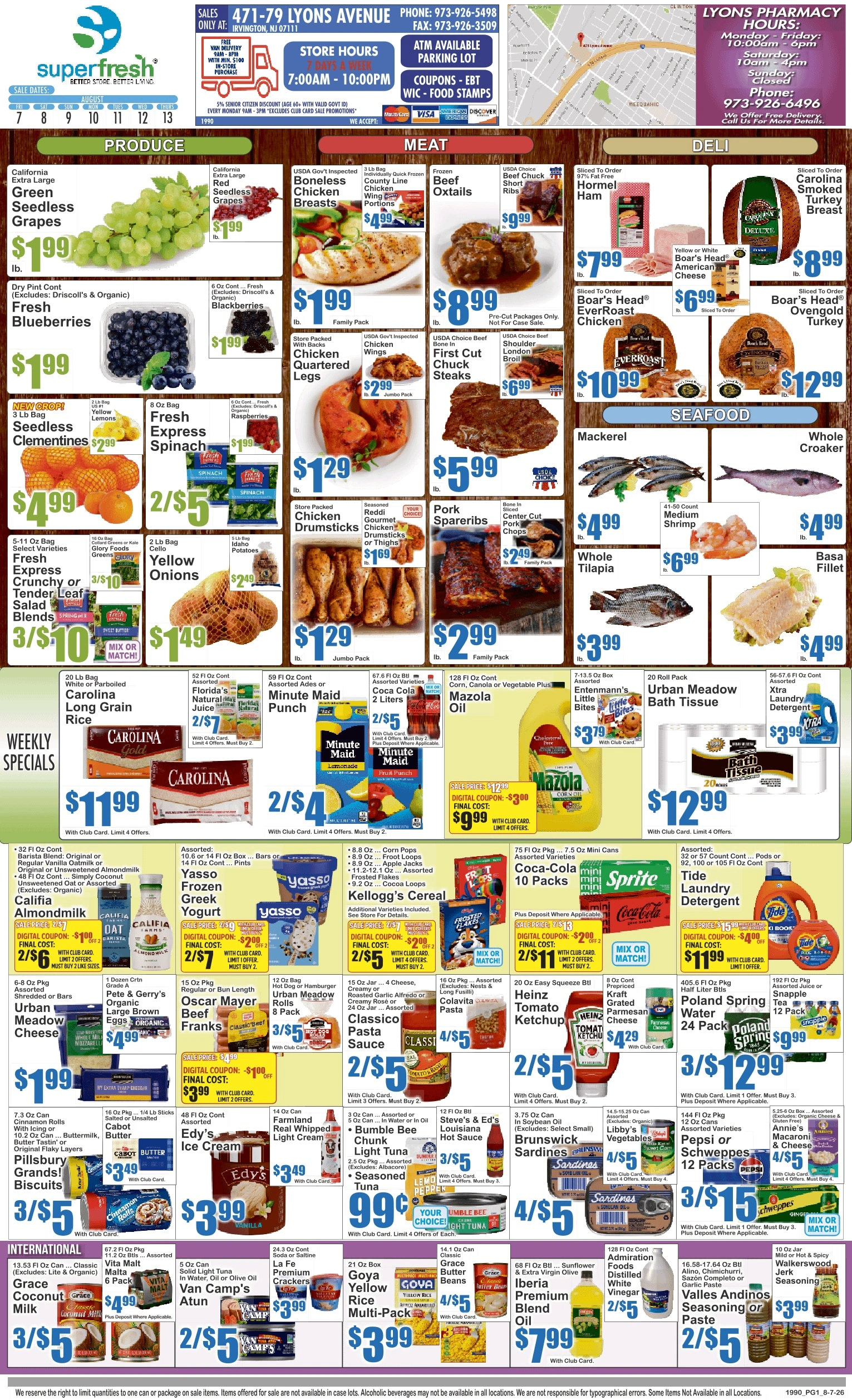SuperFresh Supermarkets flyer page 1