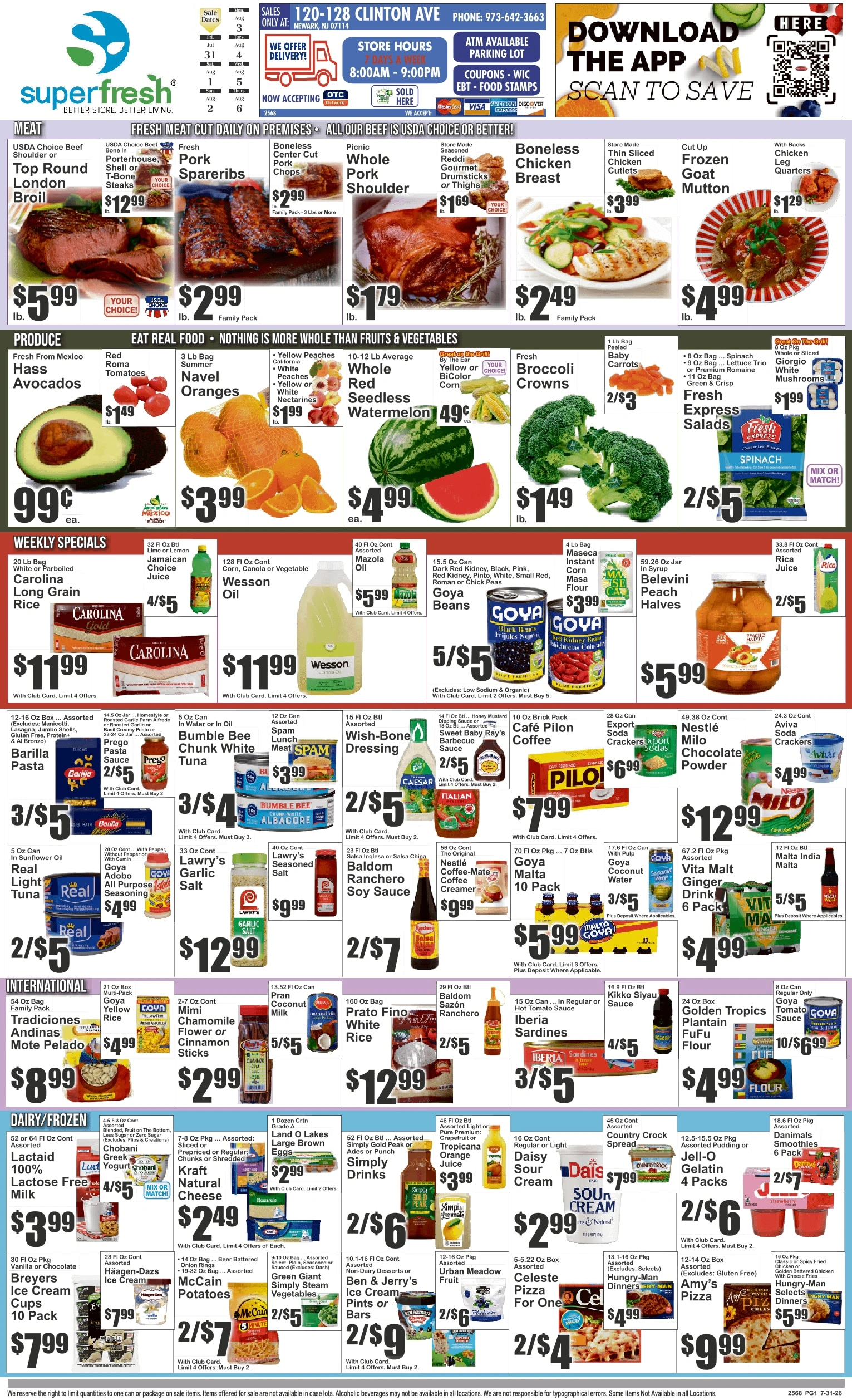 SuperFresh Supermarkets flyer page 1