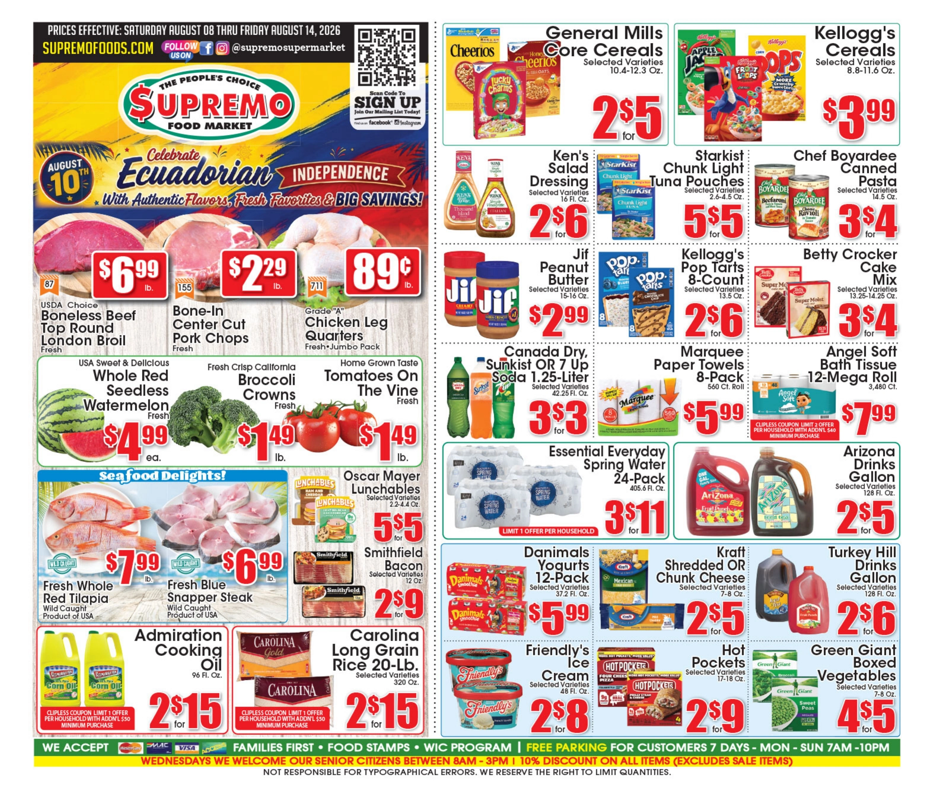 Supremo Food Markets flyer page 1