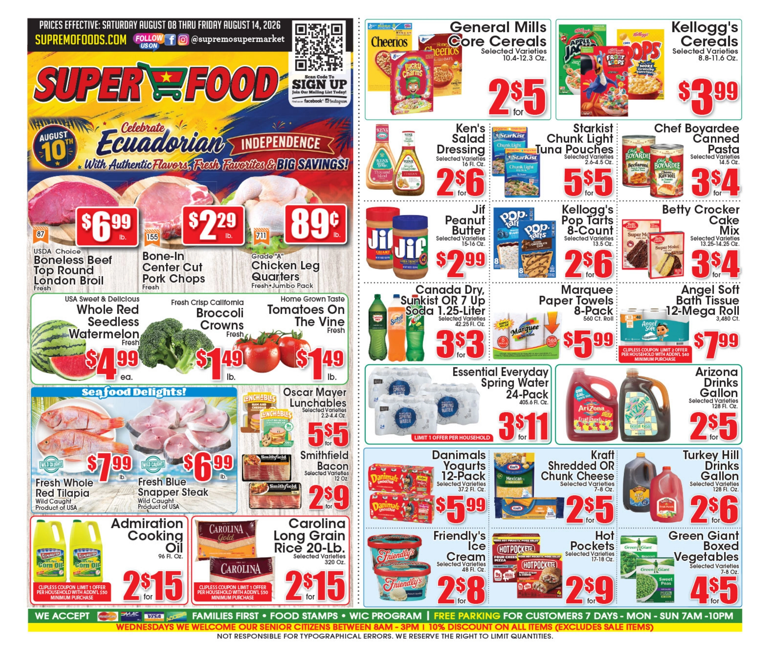 Supremo Food Markets flyer page 1