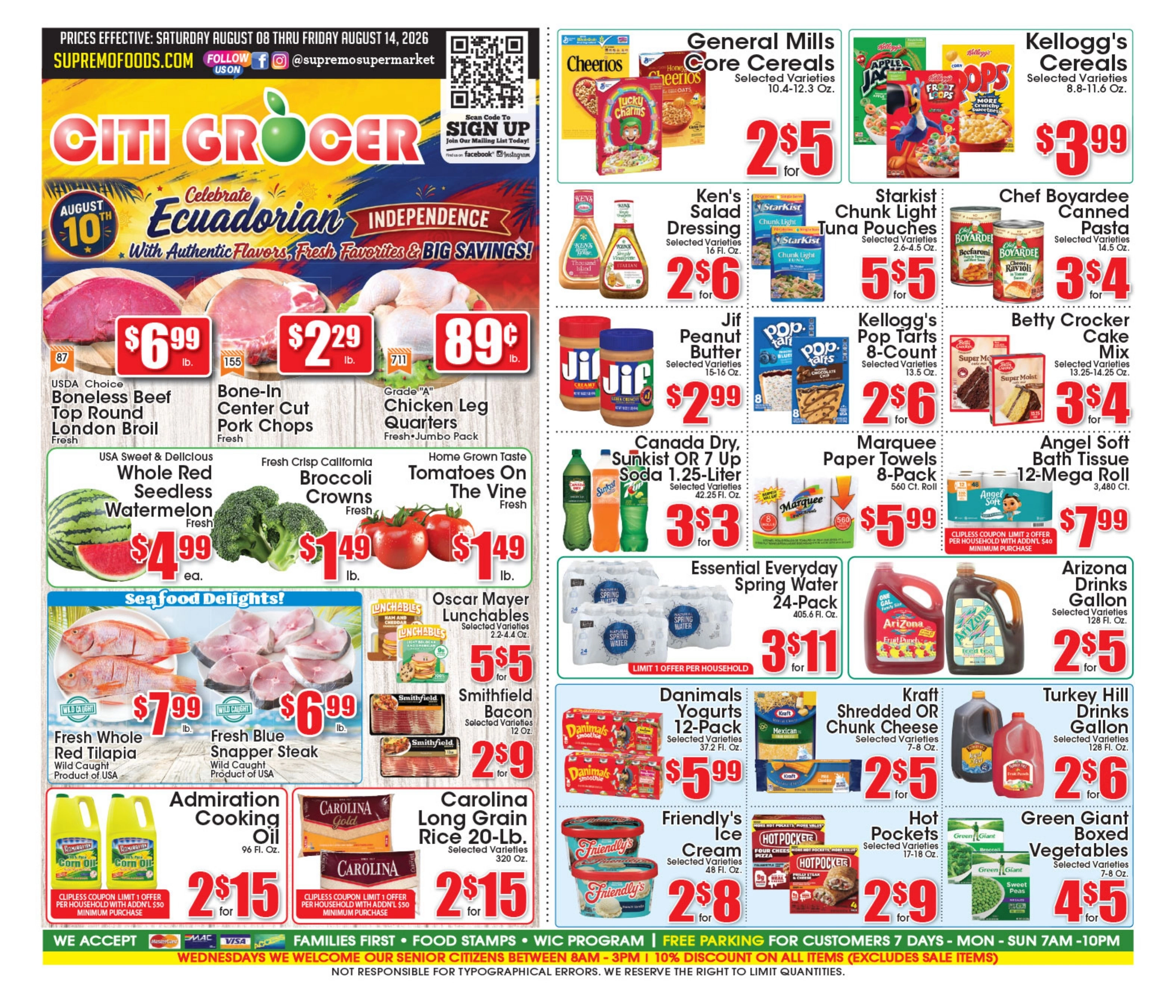 Supremo Food Markets flyer page 1