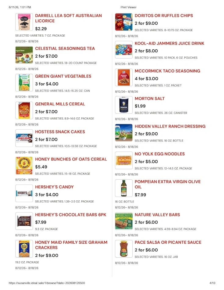 Susanville Supermarket IGA flyer page 4
