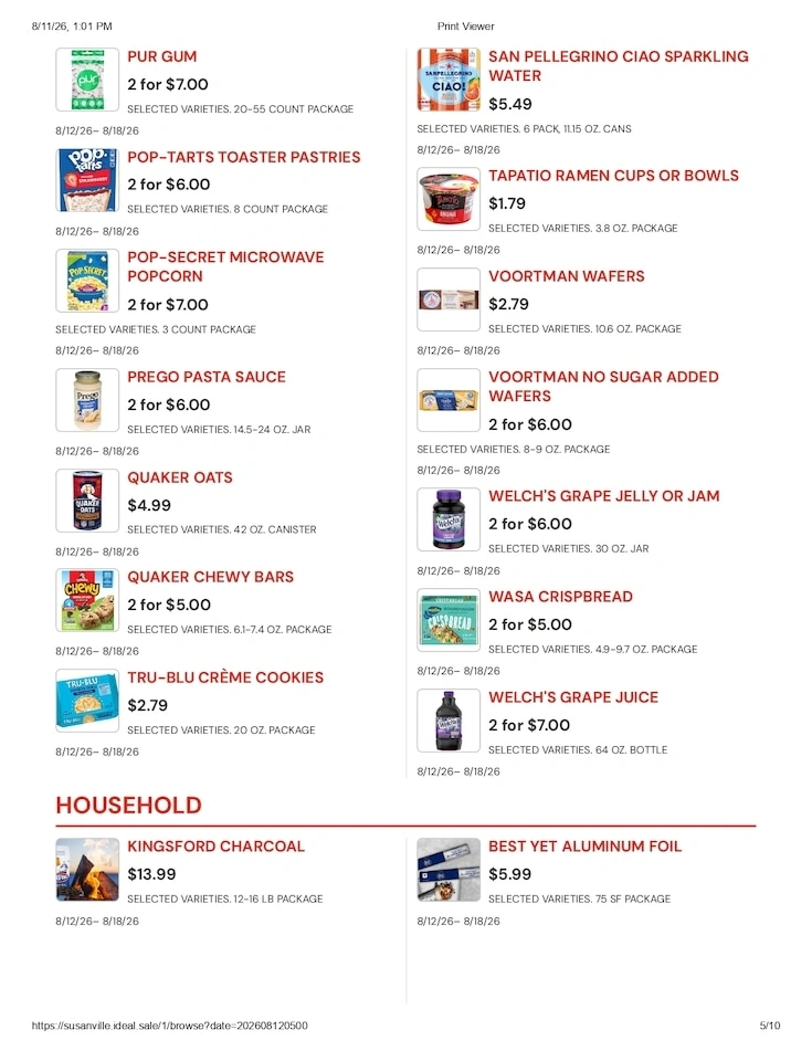 Susanville Supermarket IGA flyer page 5