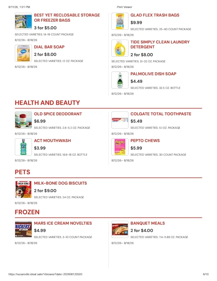 Susanville Supermarket IGA flyer page 6