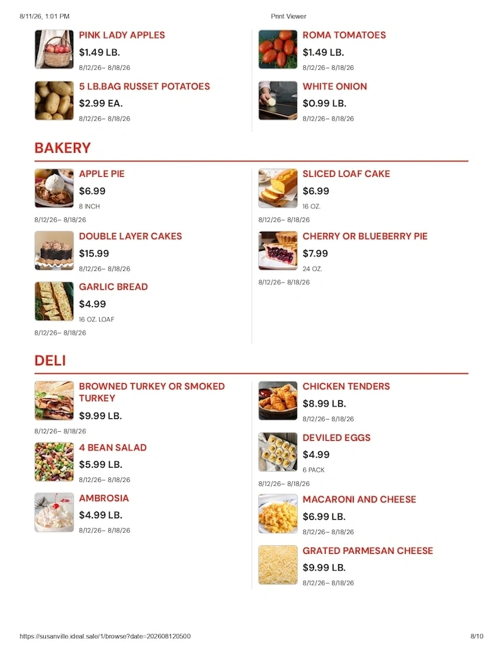 Susanville Supermarket IGA flyer page 8