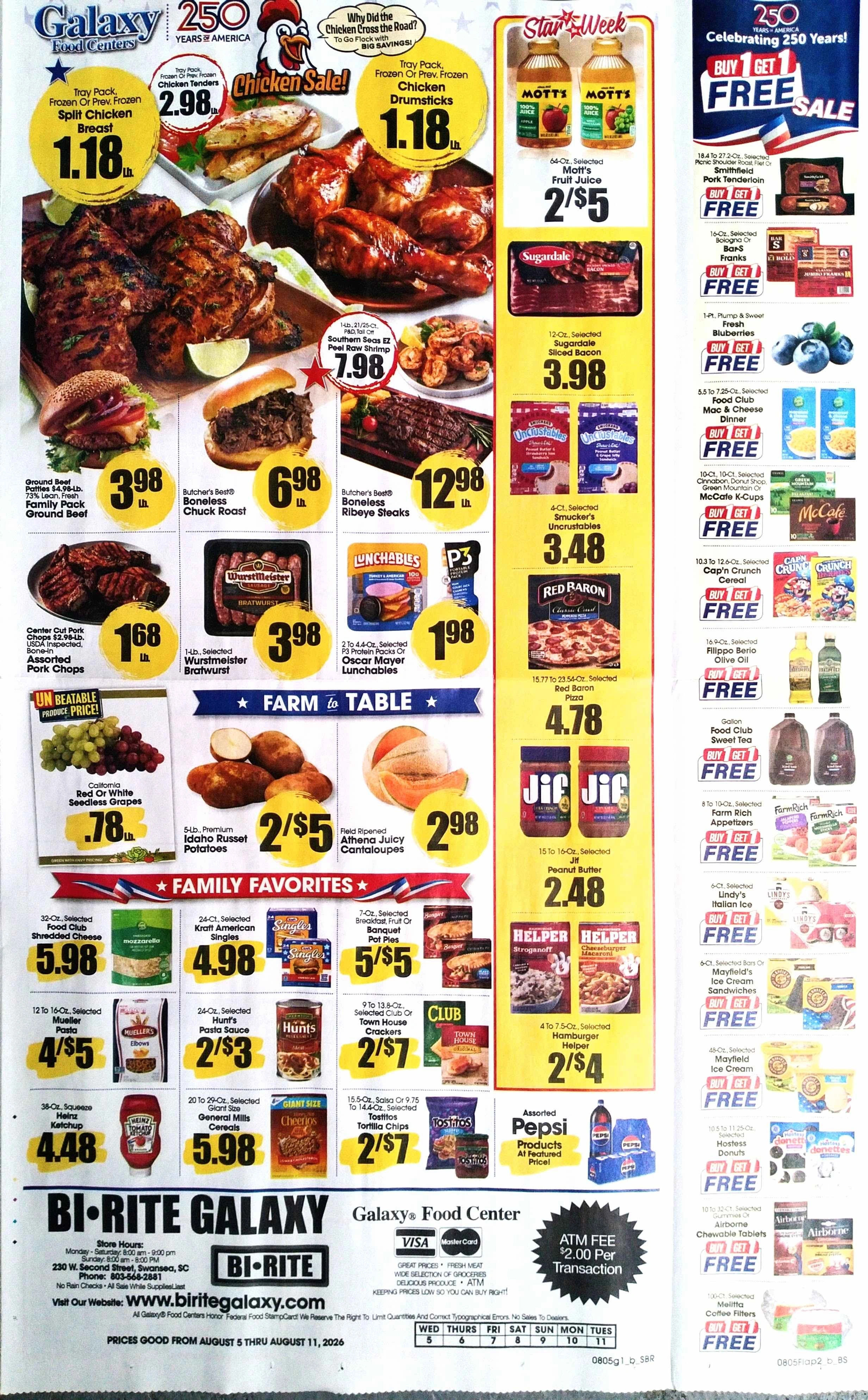 Swansea Bi-Rite Galaxy Foods flyer page 1