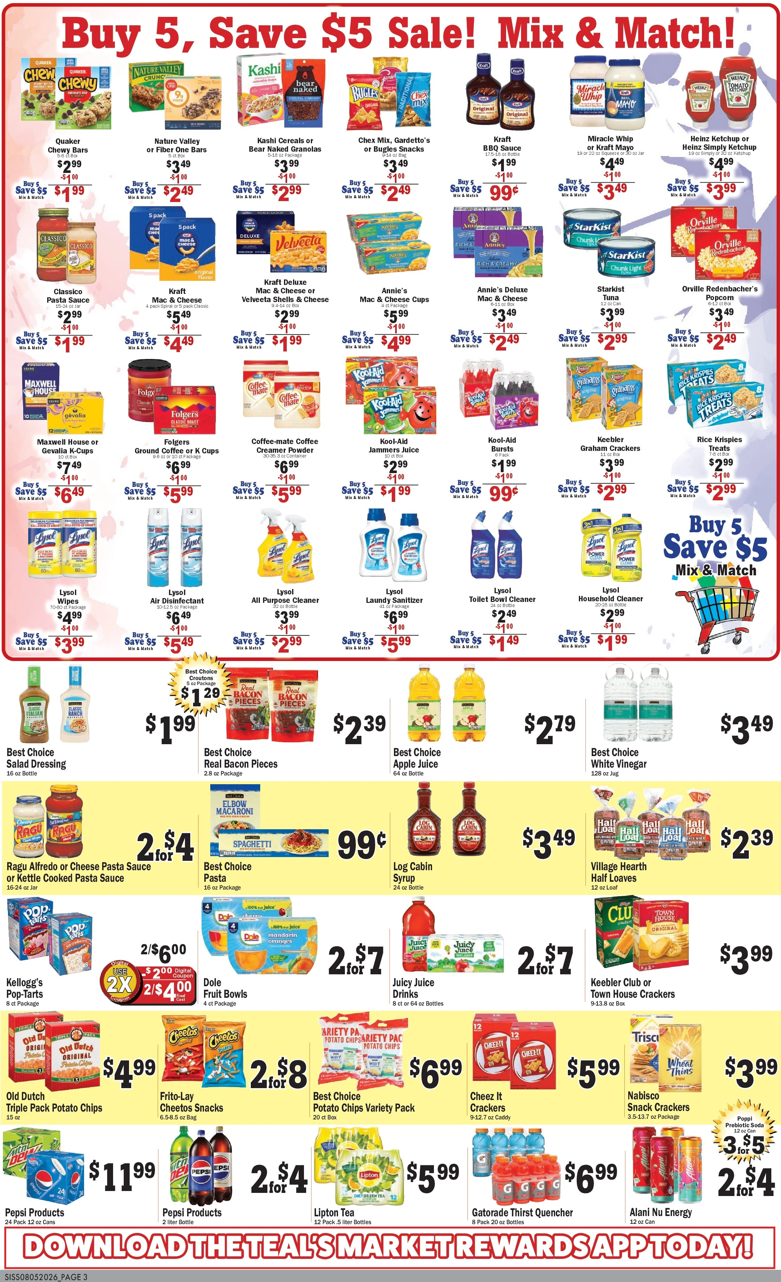 Teal's Market flyer page 3