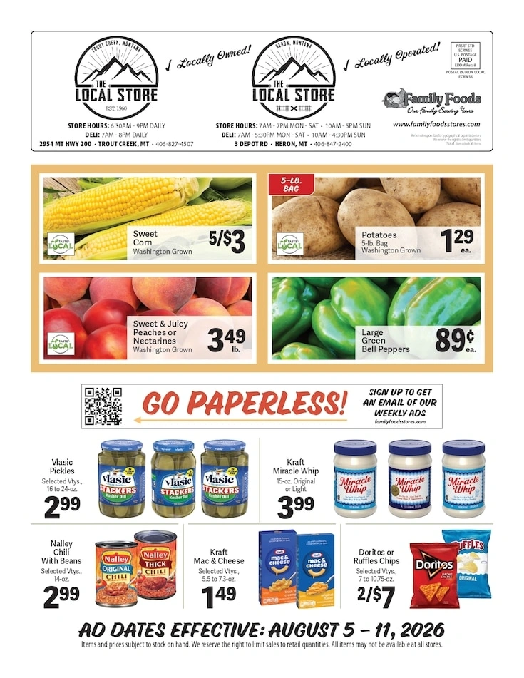 The Local Store flyer page 1