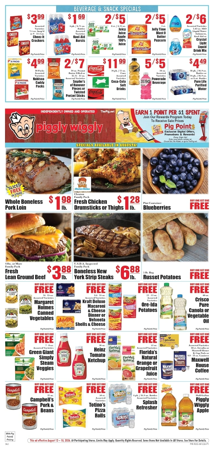 The Pig Piggly Wiggly flyer page 1