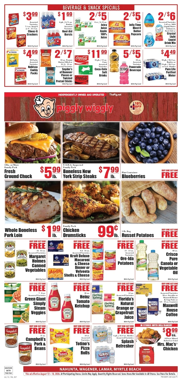 The Pig Piggly Wiggly flyer page 1