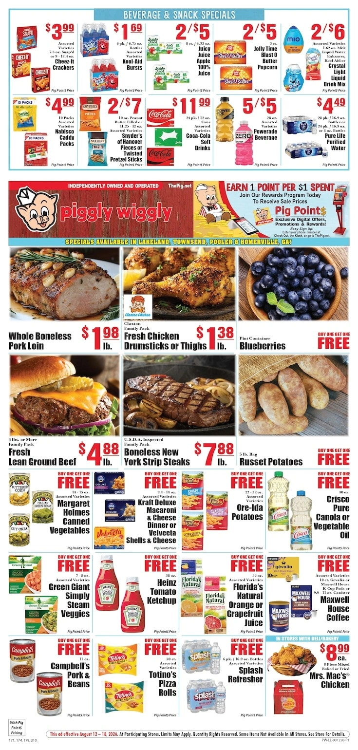 The Pig Piggly Wiggly flyer page 1