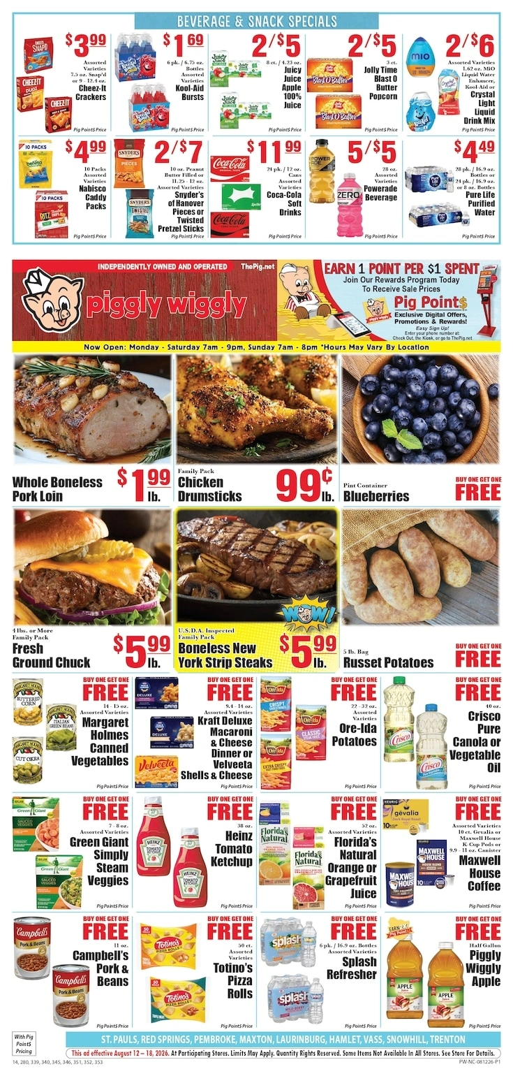 The Pig Piggly Wiggly flyer page 1