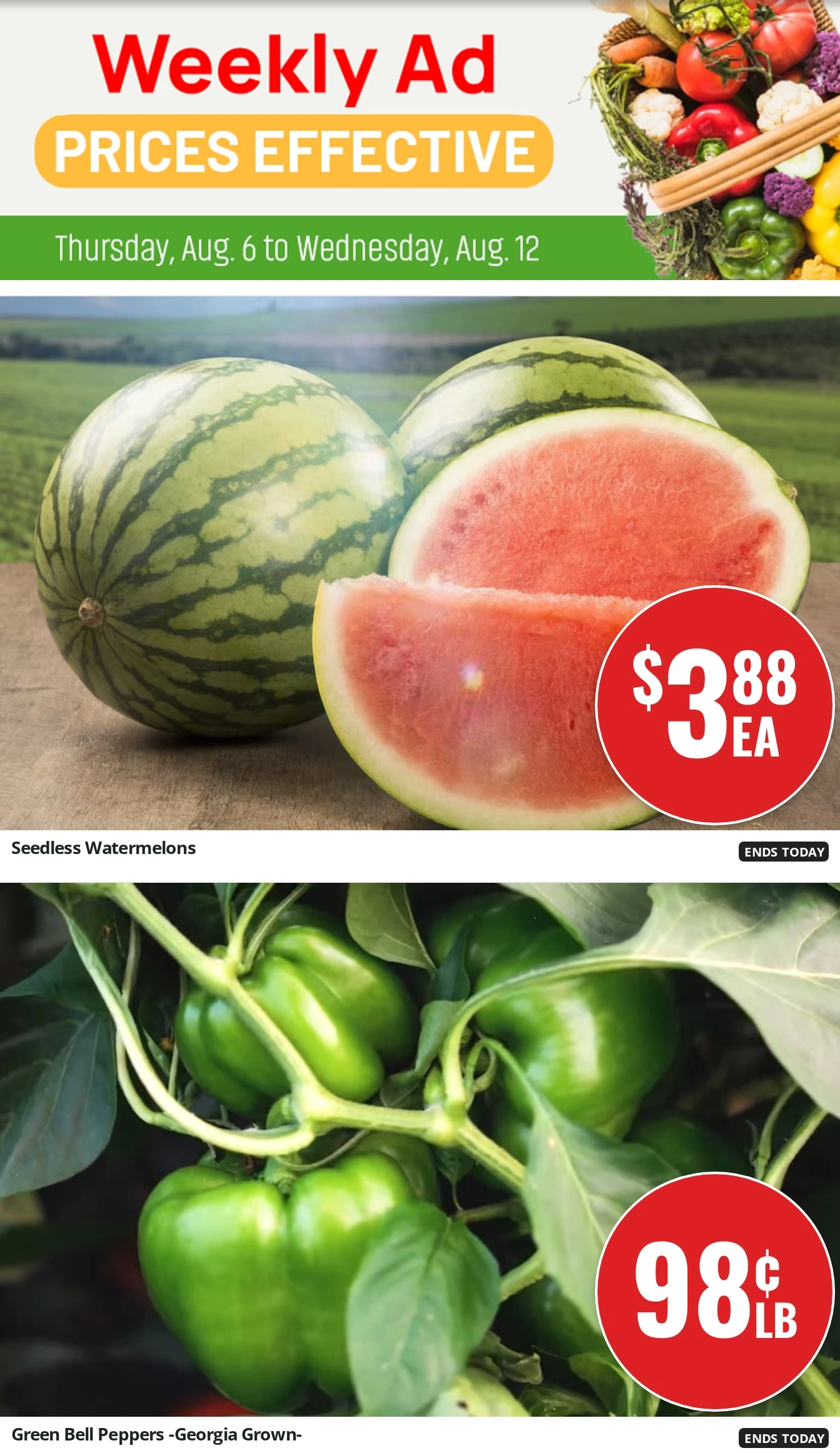 Thrifty Produce flyer page 1