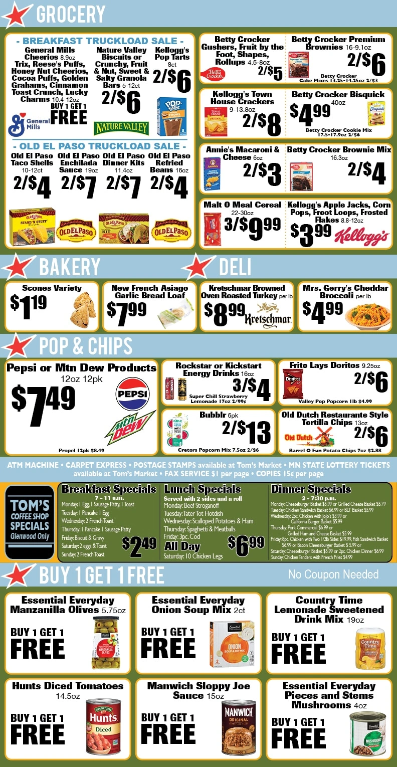 Tom's Food Market flyer page 2