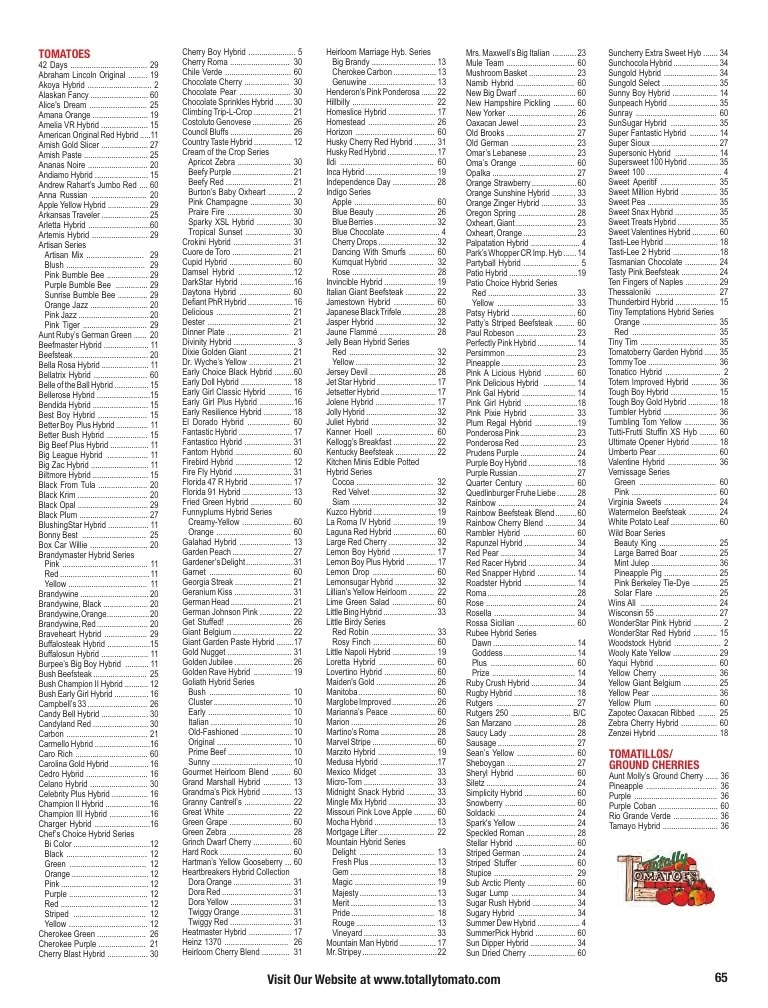 Totally Tomatoes flyer page 65