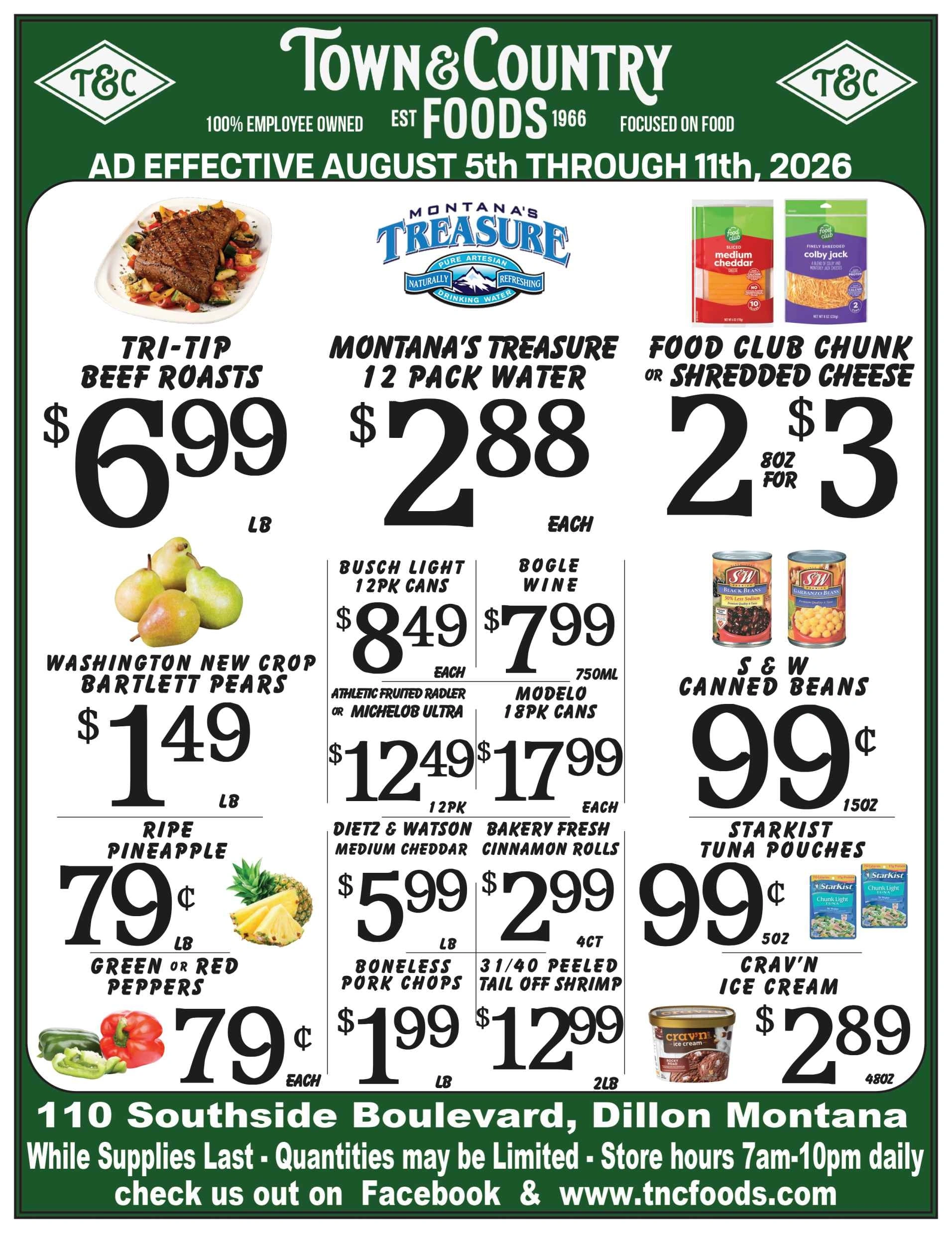 Town & Country Foods flyer page 1