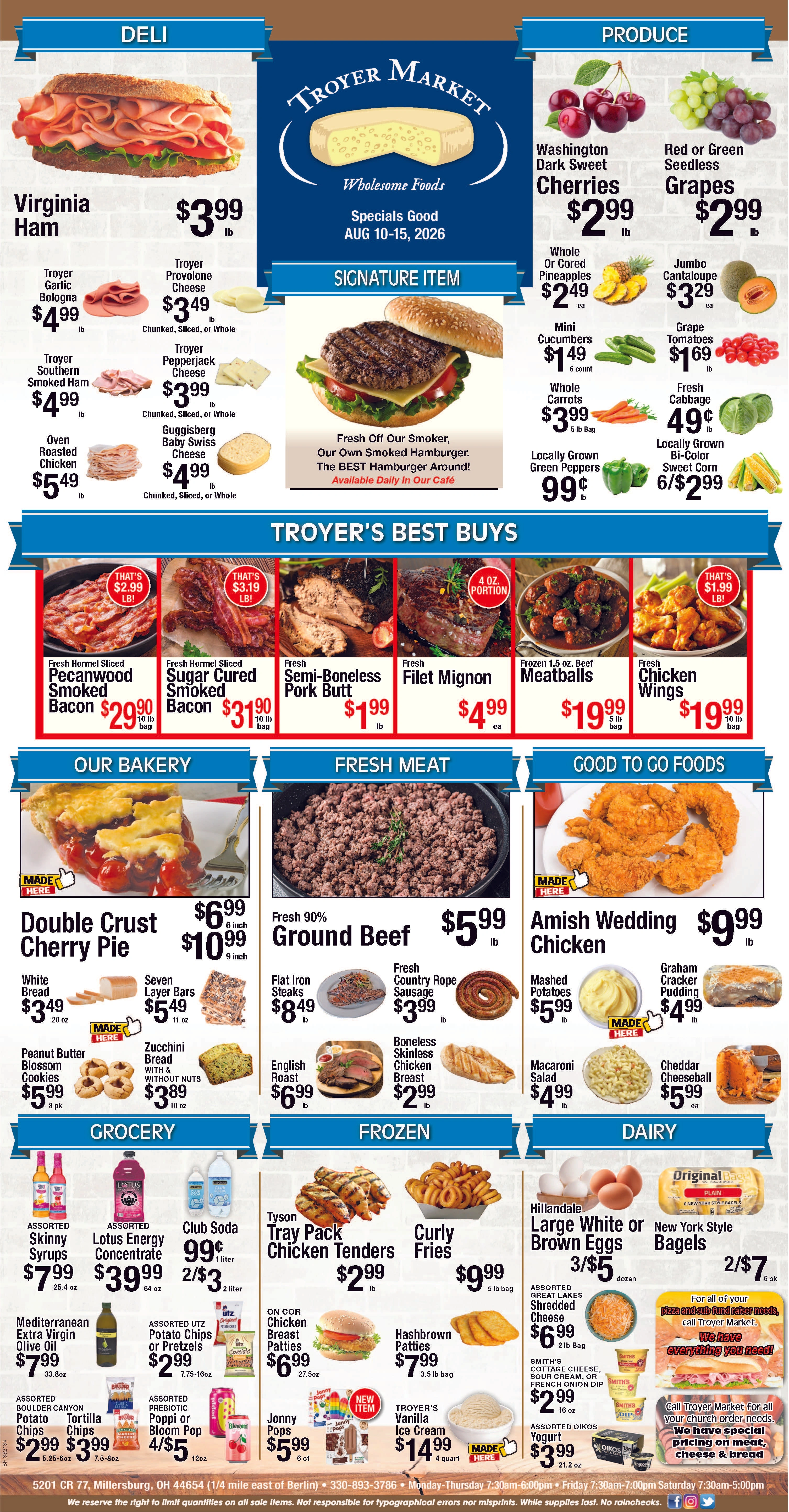 Troyer Country Market flyer page 1