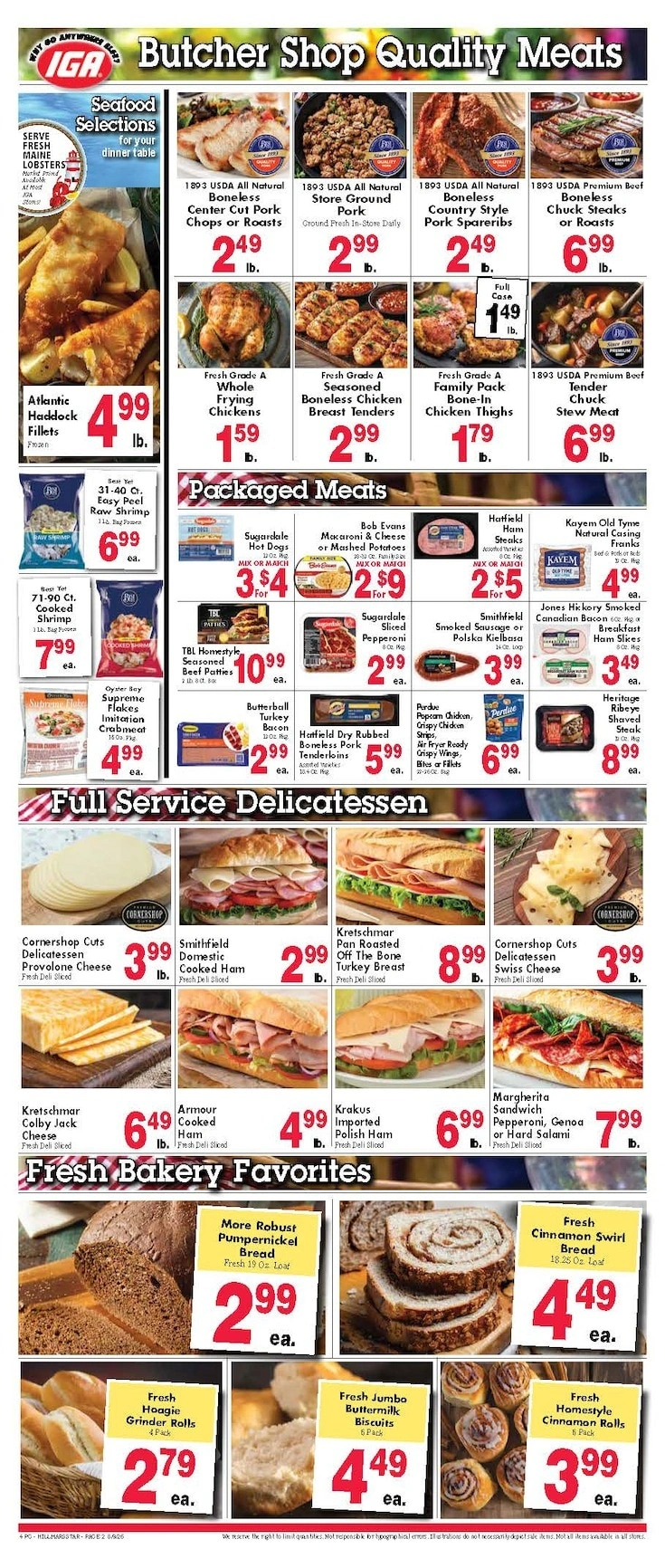 Tweedie IGA flyer page 2