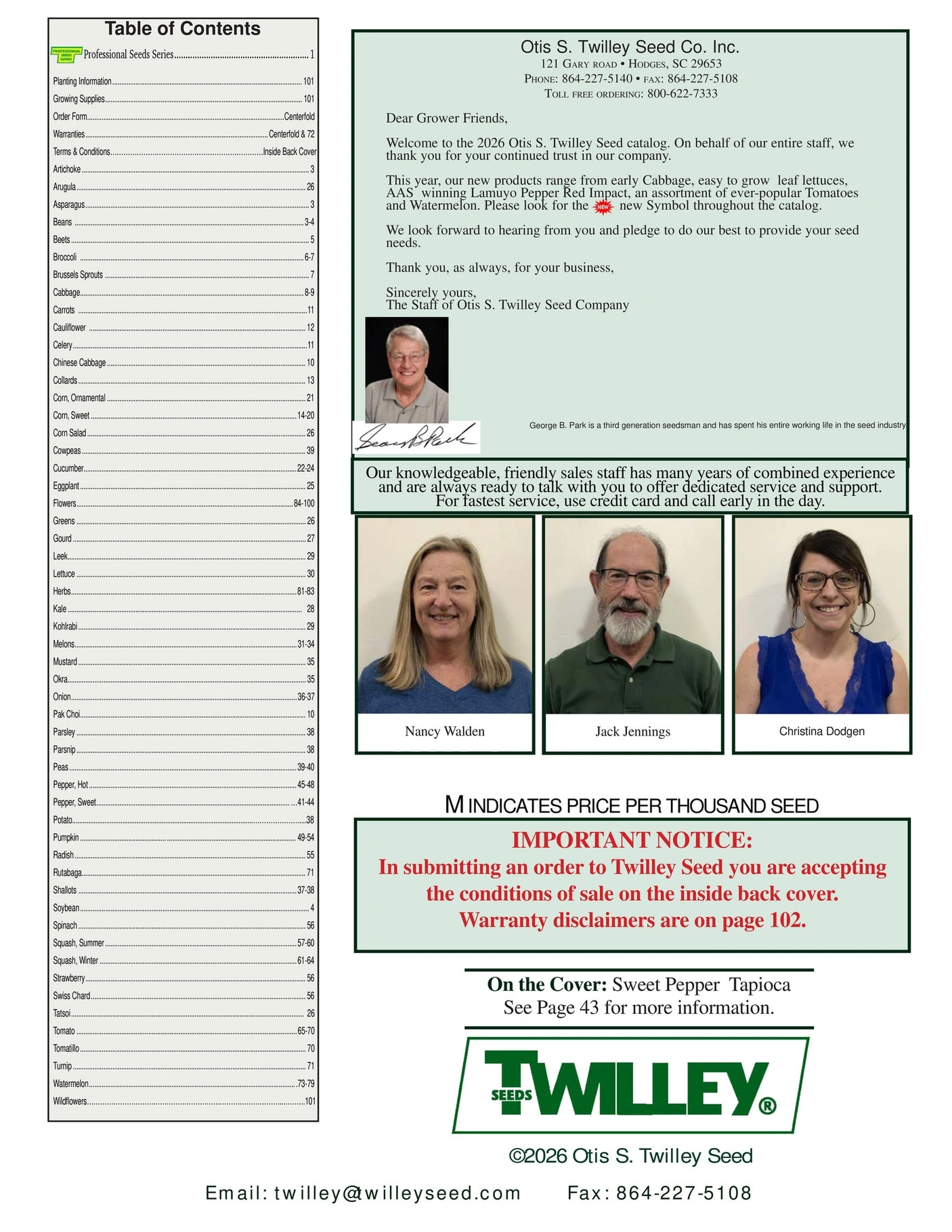 Twilley Seed flyer page 2